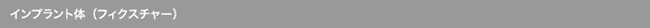 インプラント体（フィクスチャー）