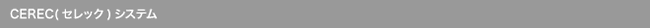 CEREC(セレック)システム